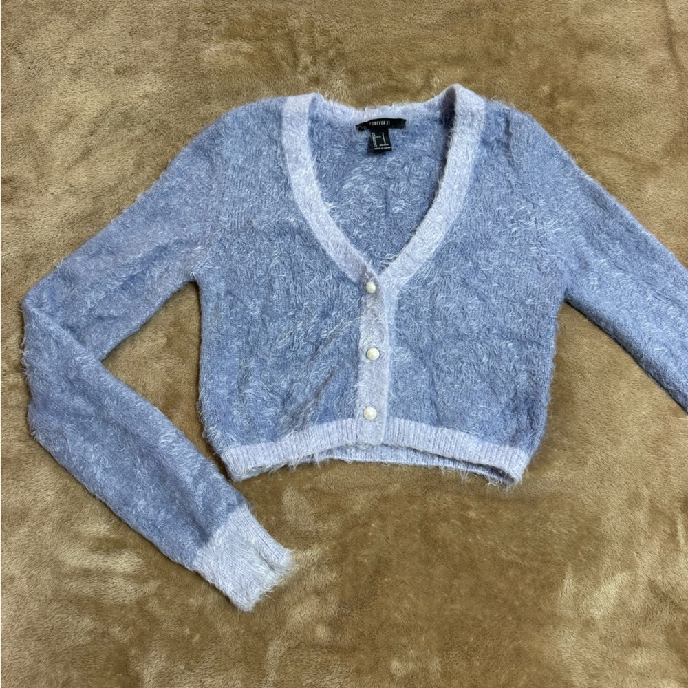 Forever 21 Soft Lavender Fuzzy Sweater